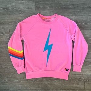 Pink Aviator Nation Bolt Sweatshirt